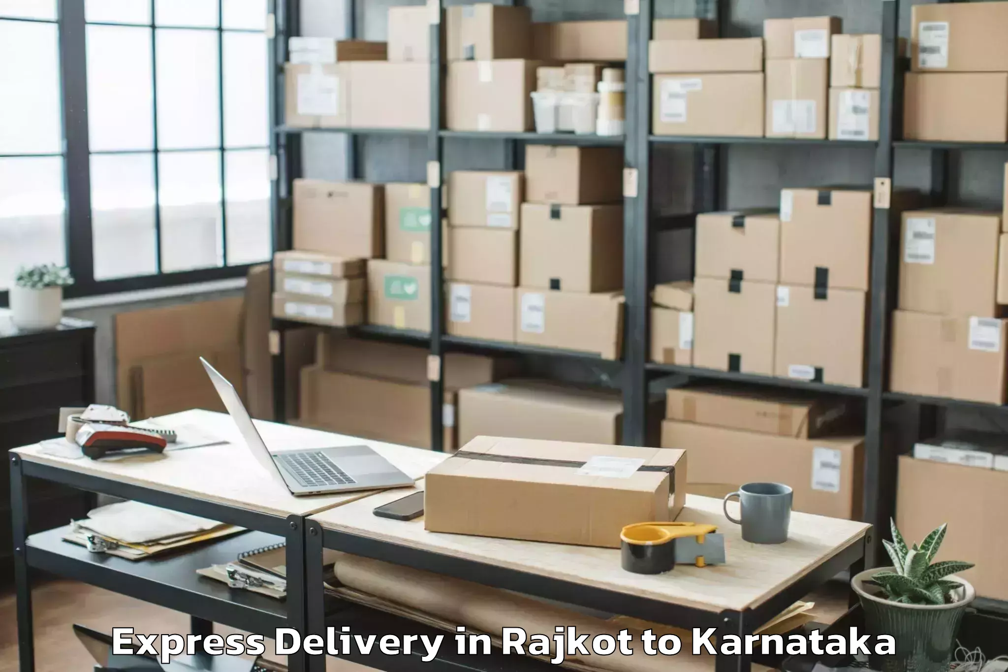 Book Rajkot to Raybag Express Delivery